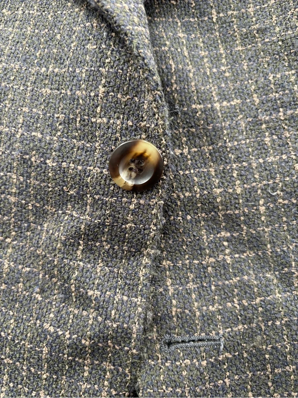 Philip Wolfe Haberdasher Men's Black/Brown Plaid Suitcoat Blazer 2-Button Notch